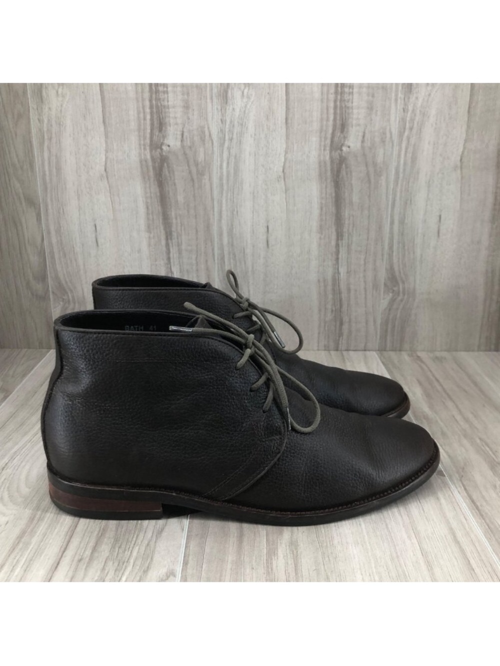 Trent Nathan Ankle Boots Mens EU 41 Bath Brown Leather Lace Up Chukka Boots